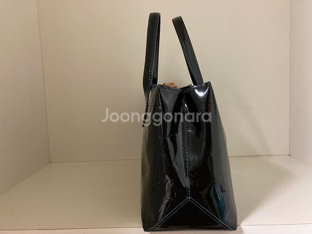 루이비통 베르니 월셔 블랙 토트백--4