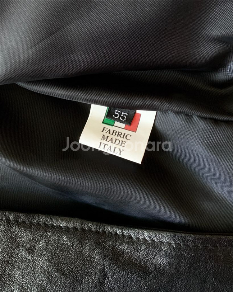 블랙 천연 양가죽 라이더 자켓, 가죽 자켓--9