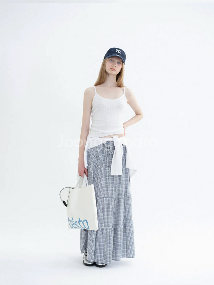 텍토 kenny check skirt_white--1