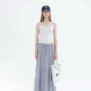 텍토 kenny check skirt_white