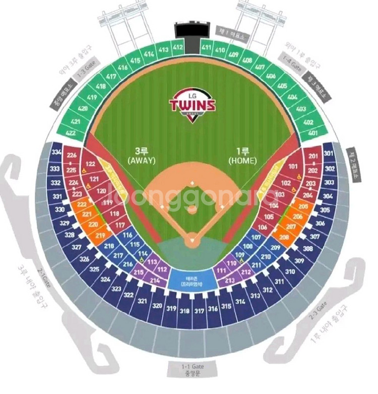 9/30(화) LG vs 두산 외야그린석 야구티켓--0