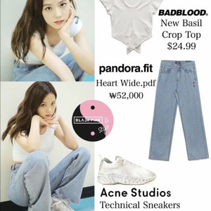 배드블러드 뉴 바실 크롭탑 xs (블랙핑크 지수 착용)