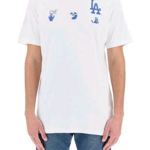 오프화이트 x MLB LA 다저스 반팔 티셔츠 XL