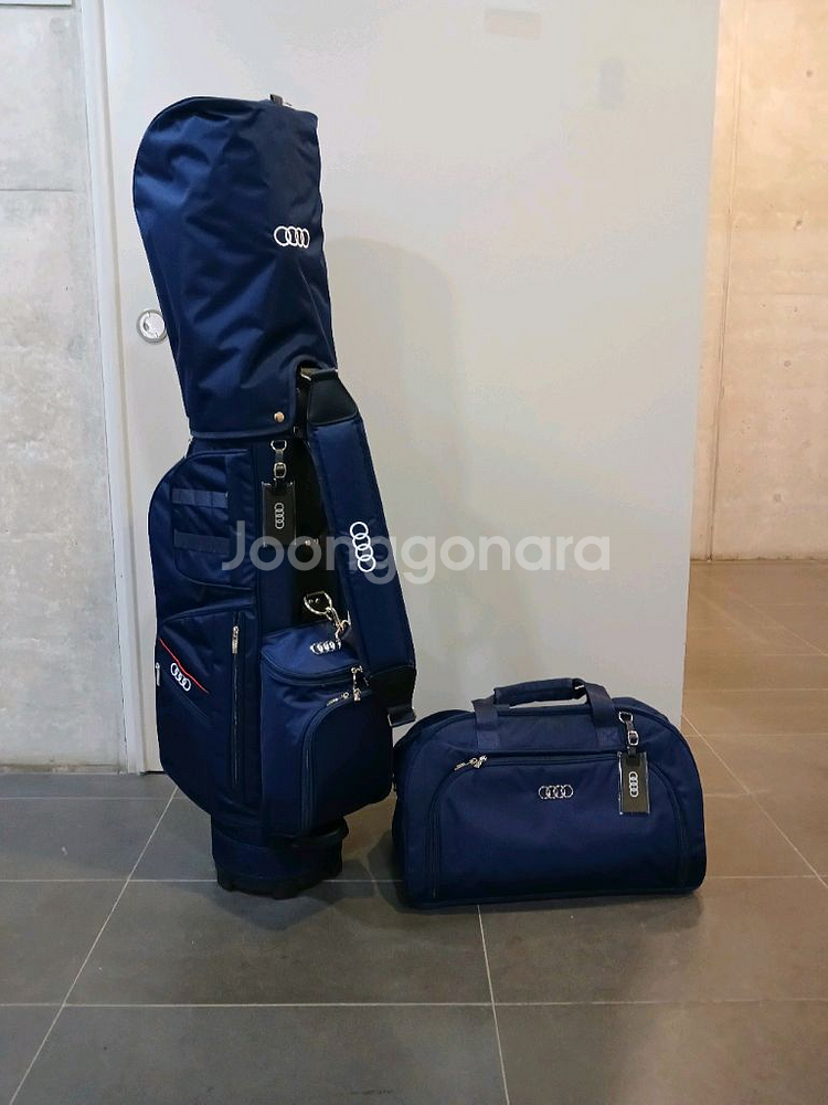 아우디 경량 골프백 세트 네이비 새상품 판매--1