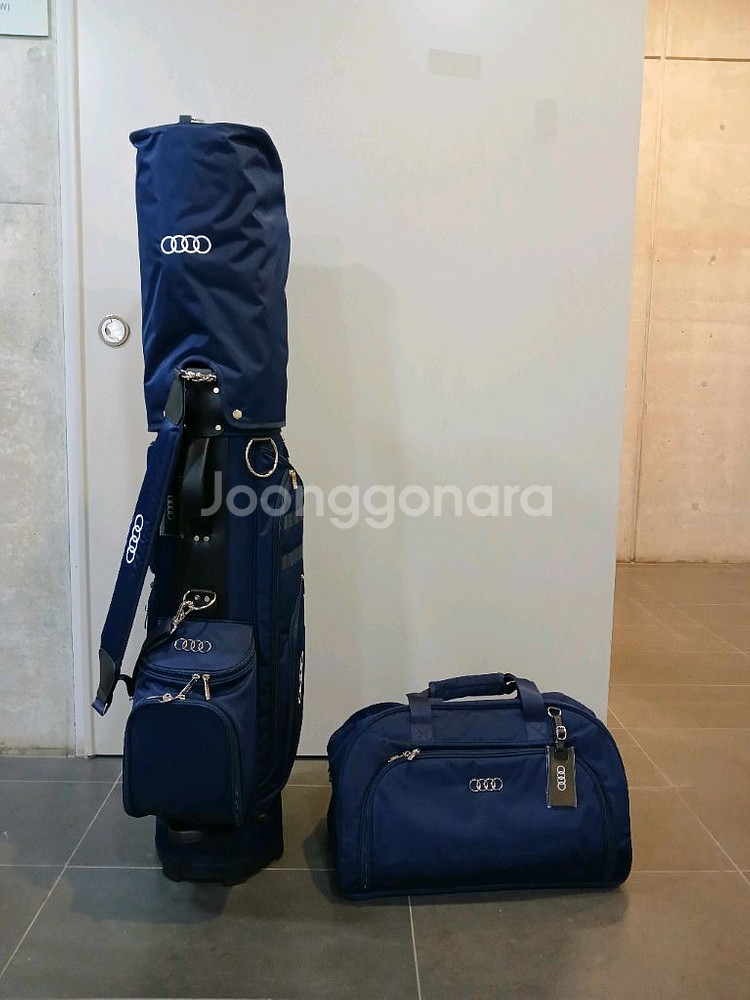 아우디 경량 골프백 세트 네이비 새상품 판매--0
