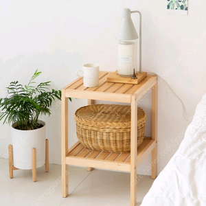 원목 수납선반 원목 조립 다용도 4단 나무 선반