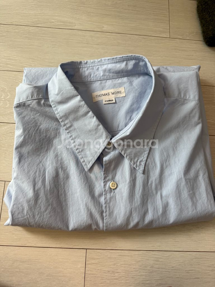토마스모어 페이퍼셔츠 스카이웨이 소라색 XL 새제품--0