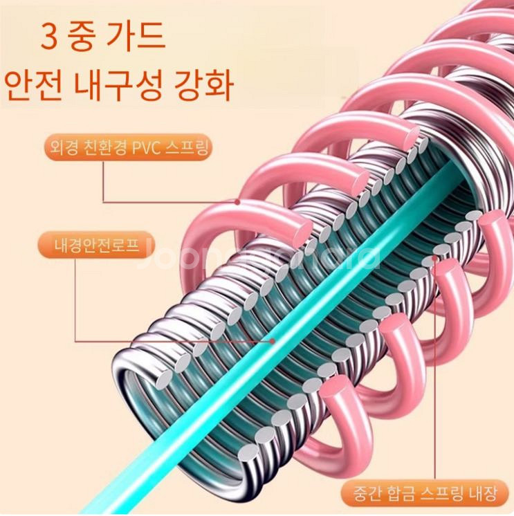 다용도 스프링 훌라후프 다이어트 뱃살 허리 관리 휴대용--1