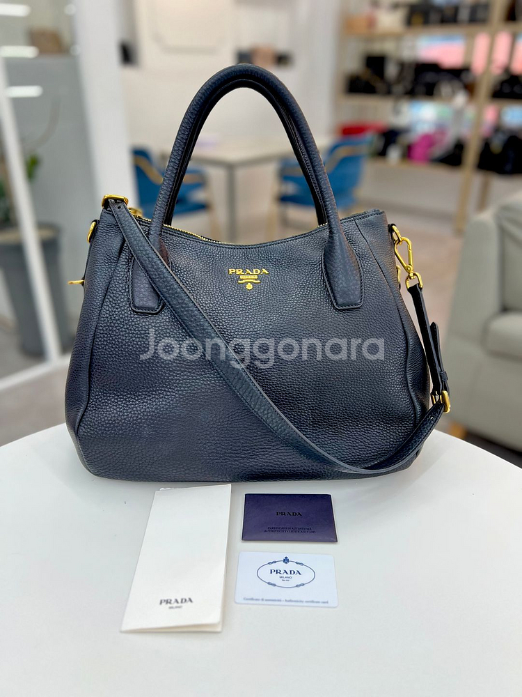 [중고명품 럭스올 울산점]프라다 비텔로 다이노 숄더백--5