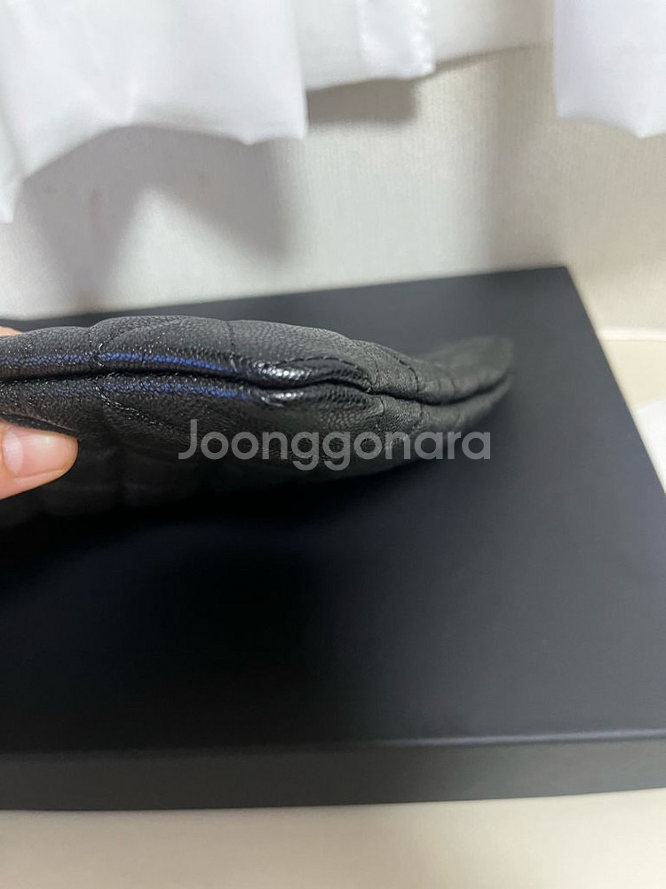 정품 샤넬 보이클러치 빈티지금장 미디움 캐비어--6