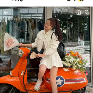 마리마켓 킷캣 크롭 데님 세트 : 데님색 M