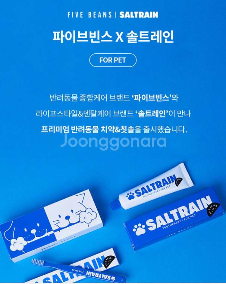 솔트레인 반려동물 강아지 고양이 치약 70g--1
