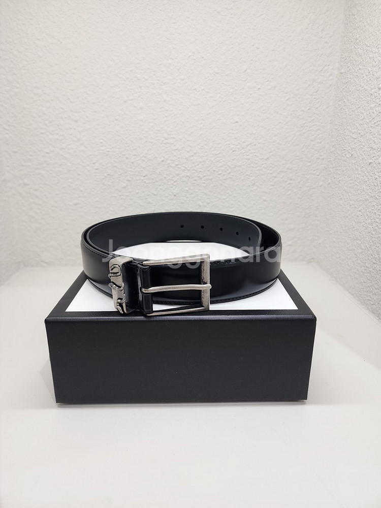 구찌 블랙 남성 스네이크 버클 벨트 495123--0