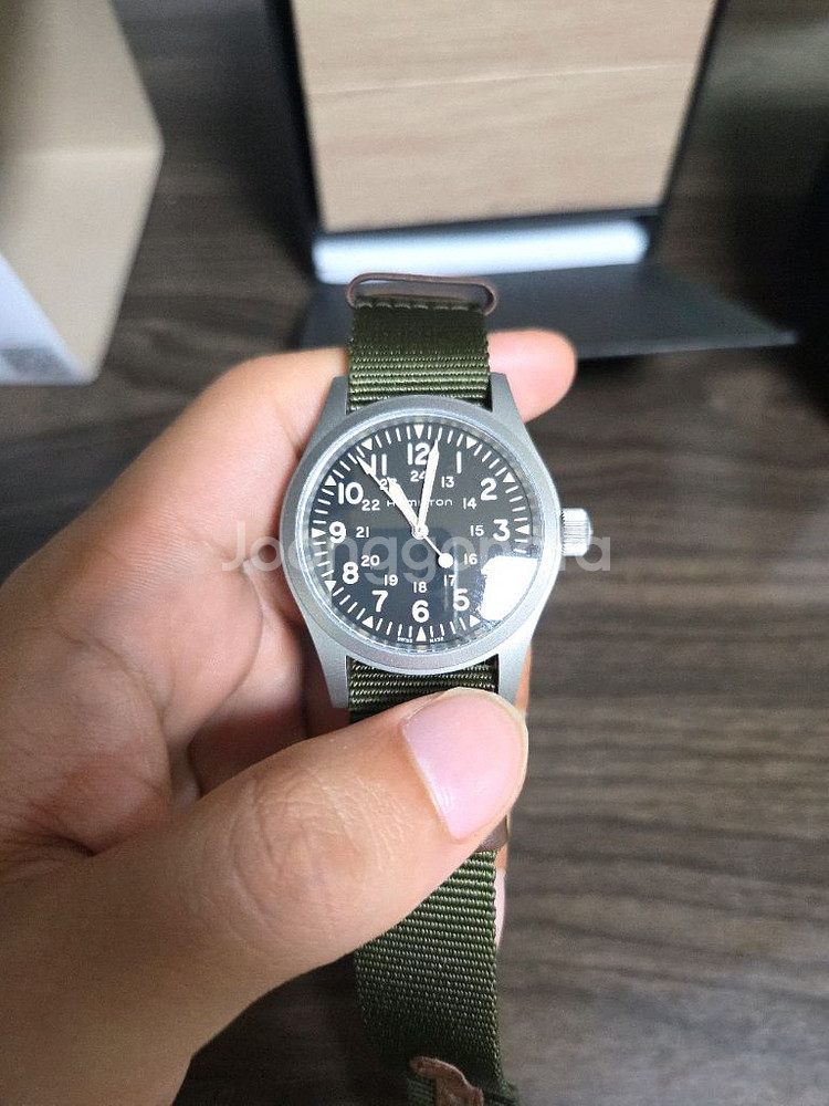 해밀턴 카키필드 메카니컬 38mm 검판 판매합니다--0