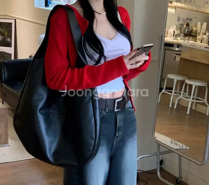 플라워 펀칭 가디건 여리여리 레드가디건--3