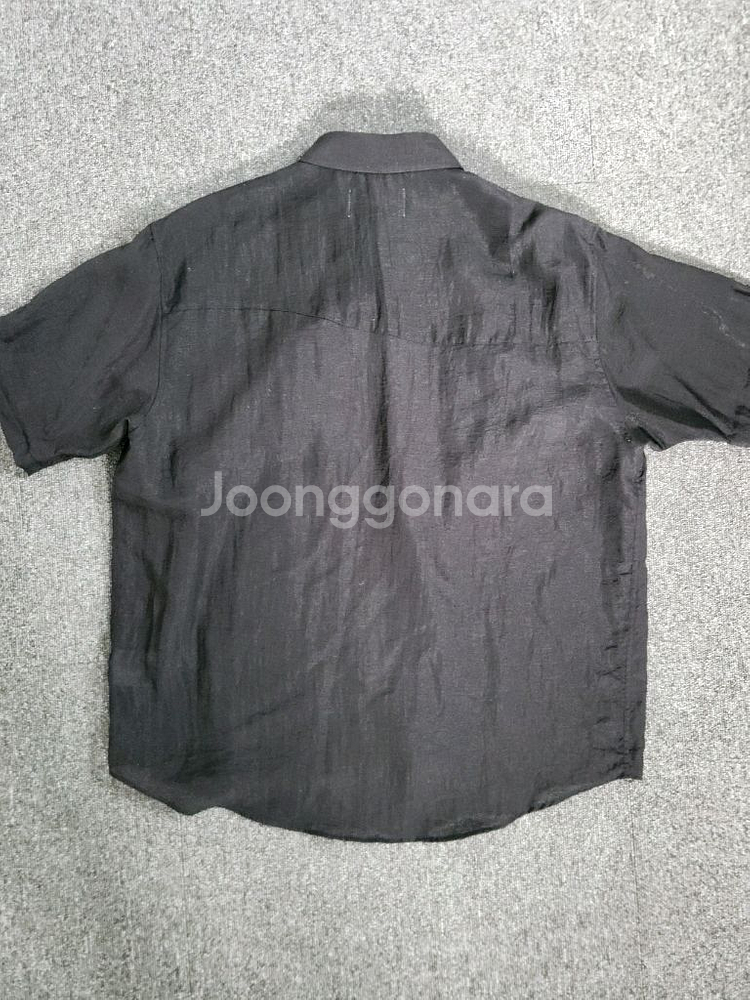 인템포무드 웨이브 포켓 반팔 셔츠 블랙--4