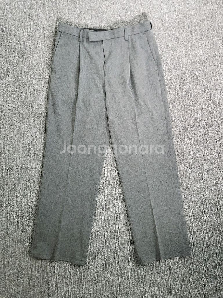 무신사스탠다드 와이드 히든 밴딩 슬랙스 미디엄그레이--1