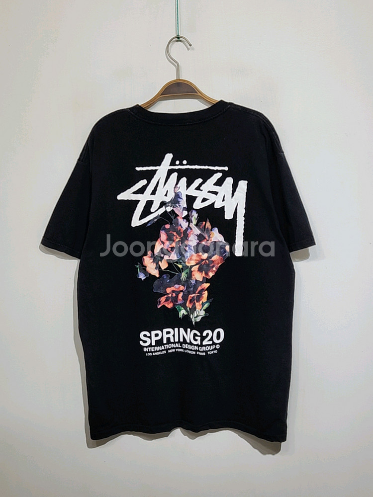 (XL) 스투시 반팔티 블랙 빅로고 티셔츠 아메카지--5