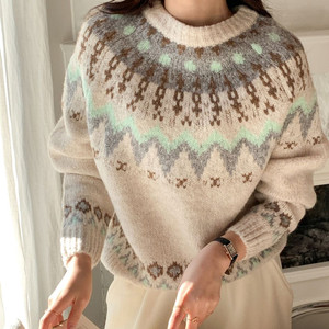 새상품) 노르딕 니트 / 도톰한 눈꽃니트~66