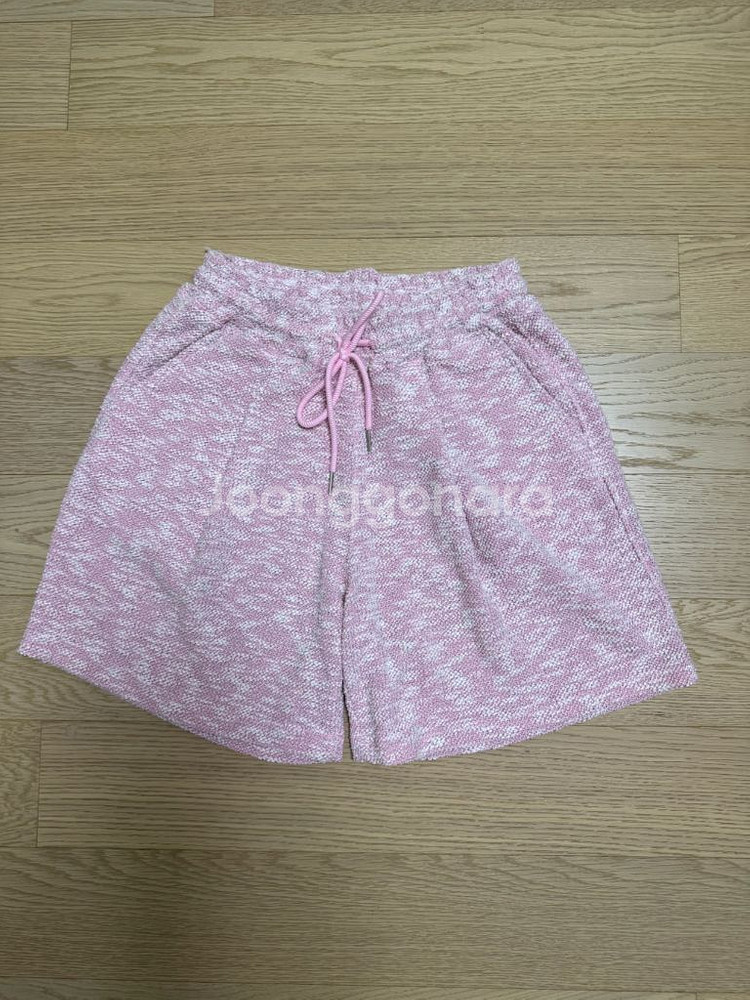 트위드 반팔, 반바지 세트 프리사이즈 2종--1