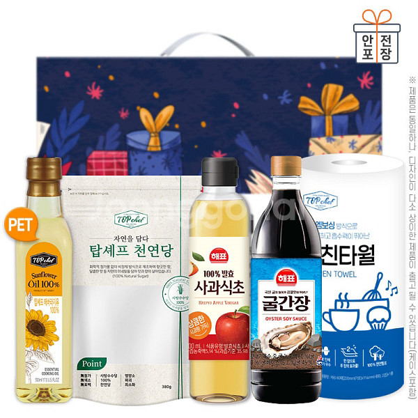 감사혼합세트5종8호(탑셰프페트해바라기유,천연당,해표사과--0