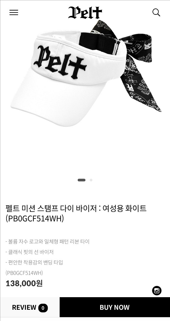 pelt 펠트골프 리본 썬바이저--1