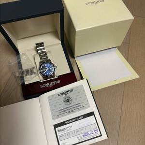 론진 하이드로 콘퀘스트(하콘) 쿼츠 39mm 청판