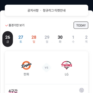 28일(일) 한화 엘지 카스존 105블럭 단석 양도