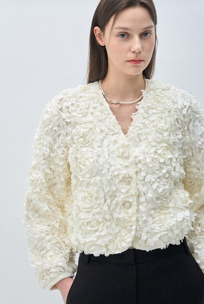 MINE 마인 플로럴 튤 자켓 아이보리 82--1