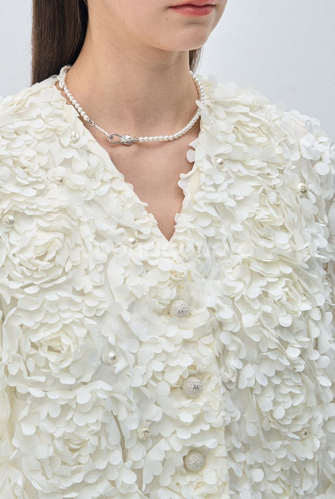 MINE 마인 플로럴 튤 자켓 아이보리 82--2