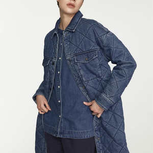덴함 Denham 퀼팅 데님 셔츠형 롱 자켓 XS