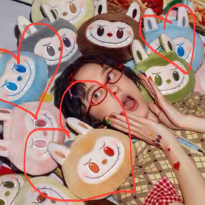 한정판) 편의점 라부부 파우치 정품 (골드&블루)