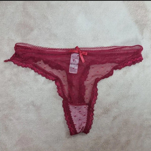 레드 시스루 티팬티