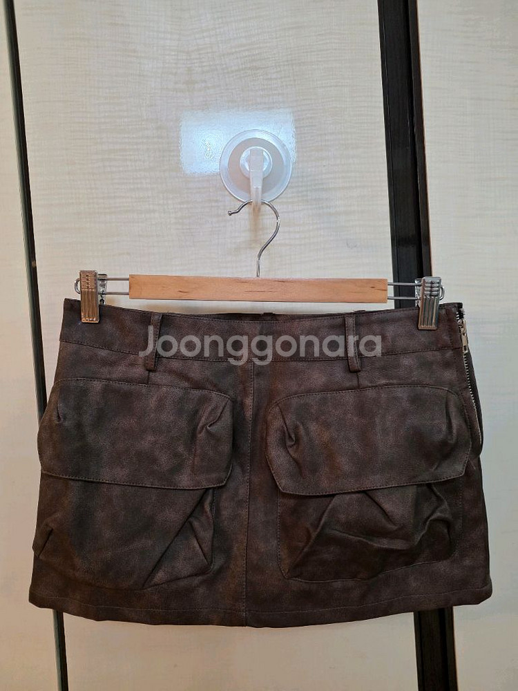 레더 로우 스커트 새상품 택포--7