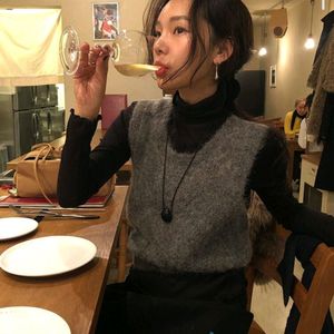 [새제품]앤유 스테 U넥 알파카 베스트