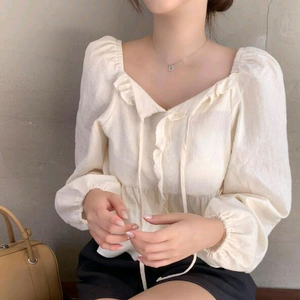 제니오 릴리 프릴 블라우스