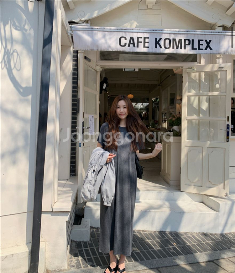 새상품) 프로스트제이 리브인 반팔 원피스--1