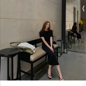 새상품) 프로스트제이 리브인 반팔 원피스