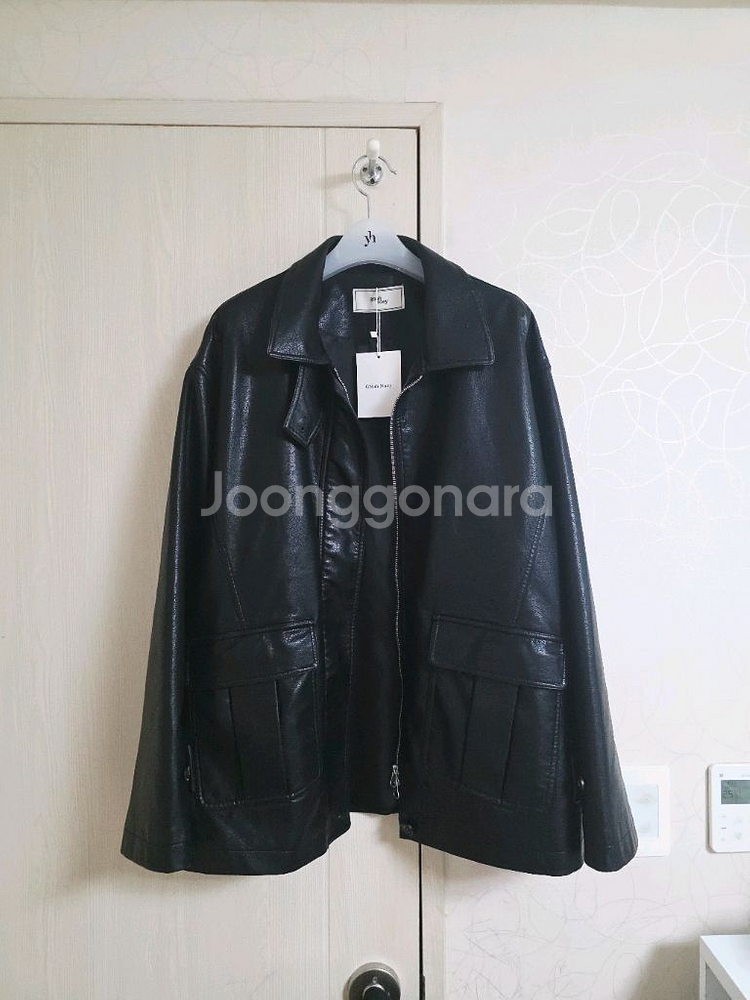 크랙 에코 레더자켓--0