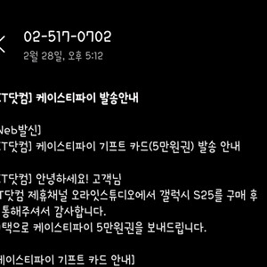 케이스티파이 5만원 기프트카드