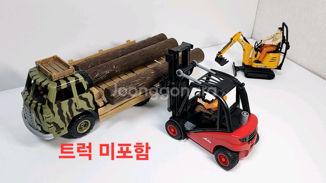 브루더 지게차 + 미니 포크레인 + 사람 + 통나무--4