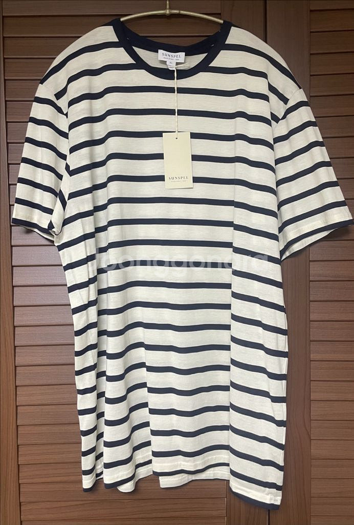 [선스펠] 크루넥 스트라이프 티셔츠 / XL / 새제품--1