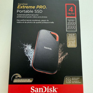 샌디스크 외장SSD 4테라 4TB 익스트림 프로 포터블