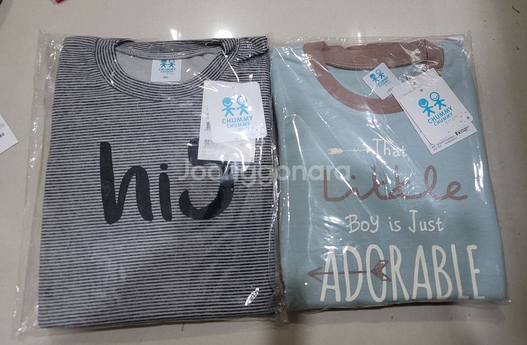 첨이첨이 남아기모스판실내복 60호 총2벌 새상품 택포--0