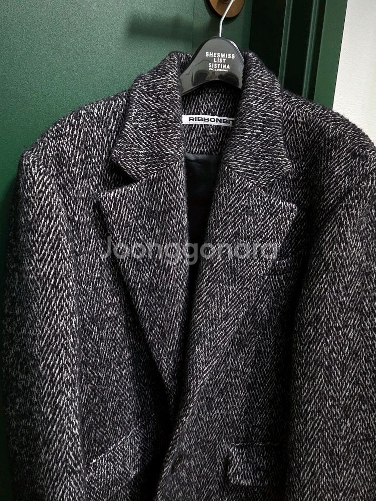 리본빛 Herringbone Wool Jacket--1