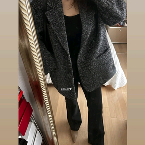 리본빛 Herringbone Wool Jacket