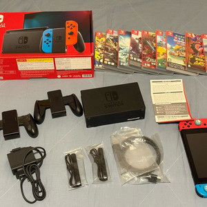 닌텐도 스위치 개선판+게임 7개+계정양도dlc2개포함
