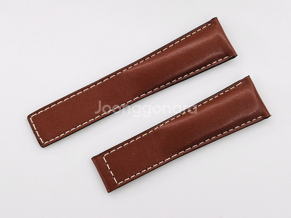 태그호이어 정품 소가죽 스트랩 브라운 22mm 새상품--0
