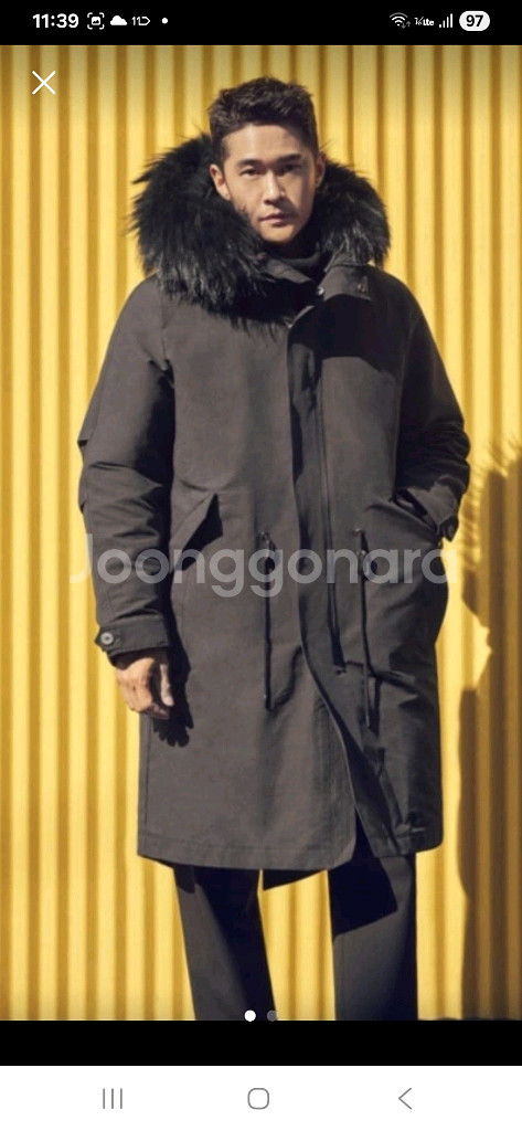 T.I FOR MEN 롱패딩 (2XL)--0