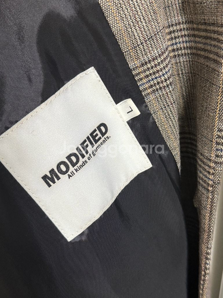 무신사 MODIFIED 모디파이드 오버사이즈 체크 자켓--6